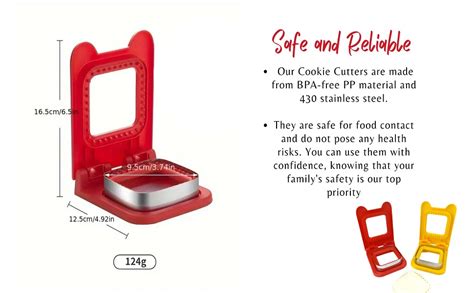 Buy Square Sandwich Cutter and Sealer,Fun Cookie Cutters,2-In-1 ...