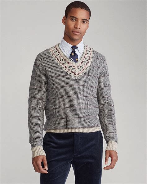 Fair Isle-Trim Cricket Jumper for Men | Ralph Lauren® IN