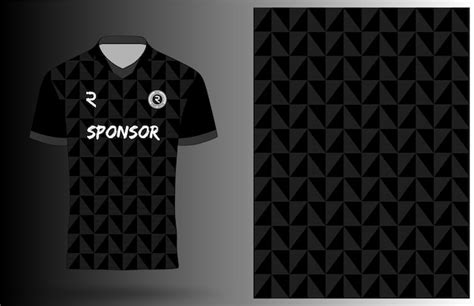 Black and gray jersey design for sublimation | Premium Vector