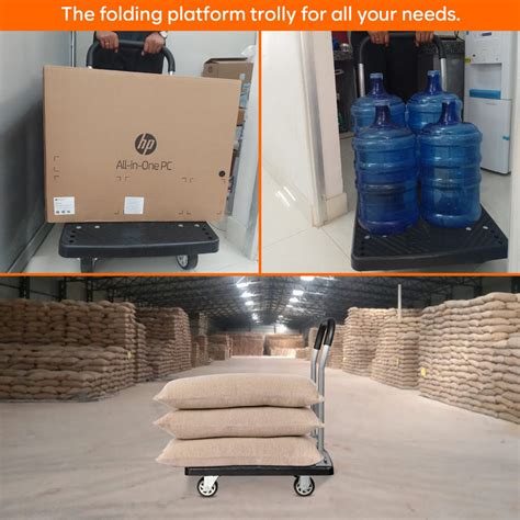 Buy Corvids 200 Kg Portable Plastic Folding Hand Platform Trolley