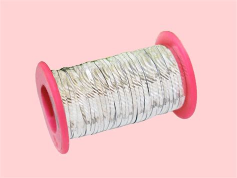 Silver Color Pattern Embossed Metal Thread Roll