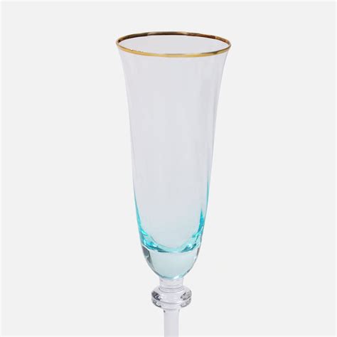 Shop Set of 2 Light Blue Textured Champagne Flutes - at Best Price ...