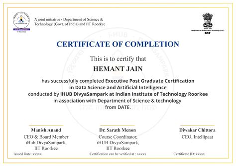 Executive Post Graduate Certification in Data Science & Artificial ...