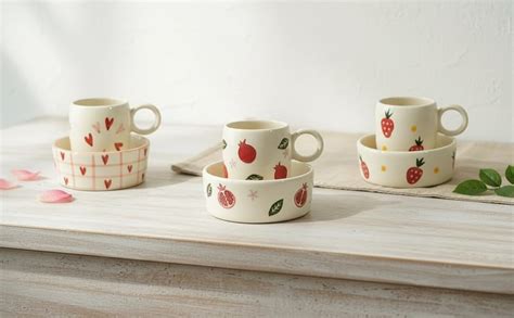 Print Ceramic Cup with Round Saucer (Pack of 1) | Decorative Tea ...