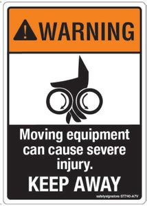 Safety Sign Store WARNING: Moving Equipment Emergency Sign Price in ...