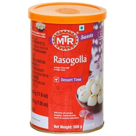 MTR Sweets - Rasogolla, 500g Tin : Amazon.in: Grocery & Gourmet Foods