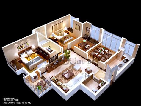 3D户型图(住宅)深圳创点建筑设计