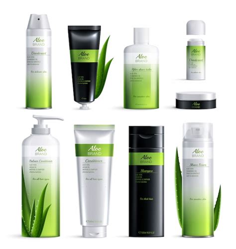 Realistic colored organic cosmetics ingredients design. set isolated ...