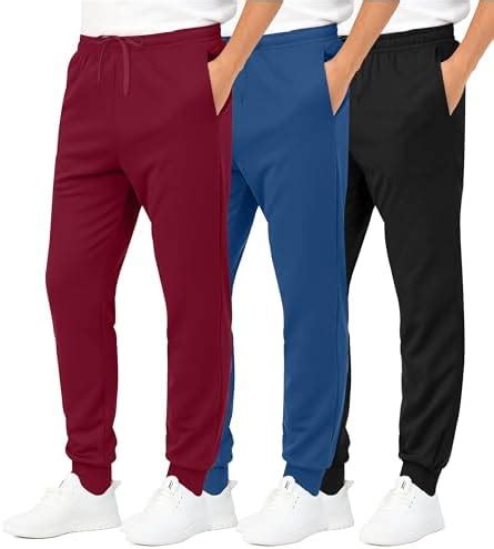 Real Essentials 3 Pack: Boy's Active Athletic Casual Jogger Sweatpants ...