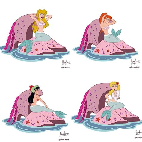 Pedro Barrera | Peter pan mermaids, Mermaid artwork, Disney princess ...