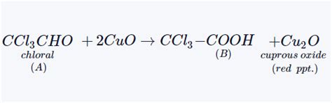 A compound A has a molecular formula C2Cl3OH . It reduces Fehling ...