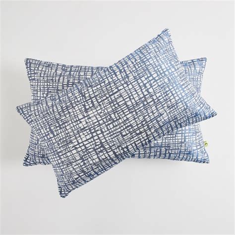 Buy My Bedding Archer Jacquard Blue Cushion Cover- Set of 2- 30 x 50 cm ...