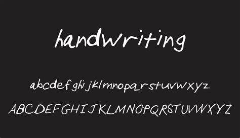 Handwriting free font