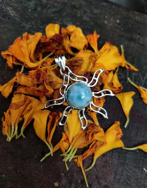 Buy Larimar Pendant Sterling Silver Pendant Star Shape Pendant Online ...