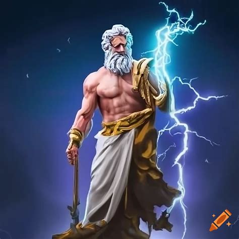 Zeus Throwing Lightning Bolt