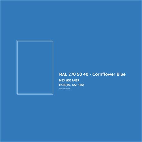 About RAL 270 50 40 - Cornflower Blue Color - Color codes | matching ...