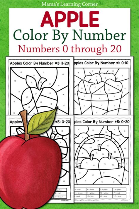 Image result for Apple Math Color Sheet
