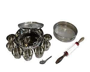 LAL DAYAL Rich Life Stainless Steel Masala Box, Acrylic Rolling Pin ...