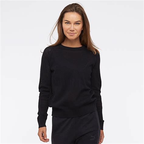 Womens Clothing - Puma Womens - EvoKNIT T7 Crew - Puma Black - 576058-01