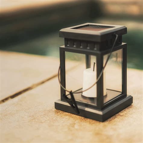 GLOWSERIE Solar Lights Outdoor Hanging Lanterns, Candle Flickering ...