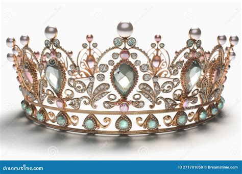 Tiara or Diadem, Princess Crown, Against a White Background Stock ...
