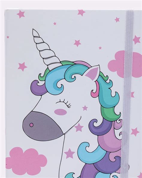 Notebook, Unicorn Print, White, Paper - MARKET 99 – MARKET99