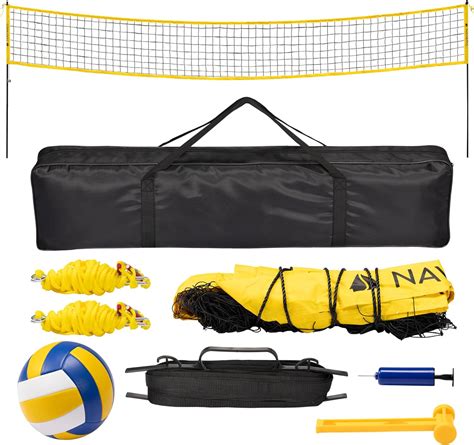Amazon.com : Navaris Portable Volleyball Set - Complete Outdoor Volley ...
