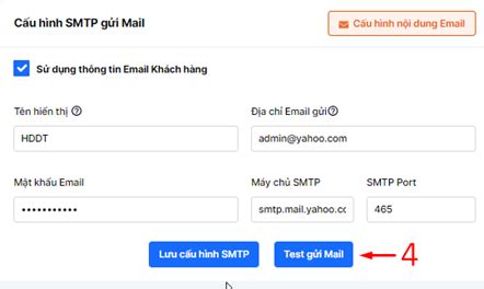 Cấu hình SMTP - Matbao-invoice
