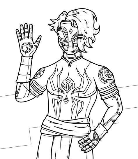 Spider Man Pavitr Prabhakar coloring page - Download, Print or Color ...