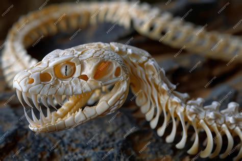 The Intricate Anatomy of a Snake Skeleton Revealed in Detail | Premium AI-generated image