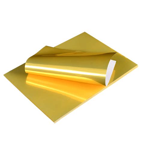 20 Sheets A4 Glossy Gold Printable Vinyl Sticker Paper 8.3" x 11.7 ...