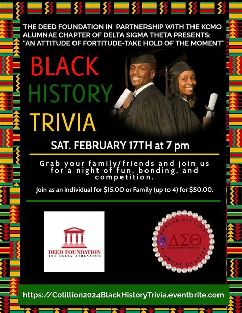 Cotillion Black History Trivia 2025, February 15 2025 | Online Event ...