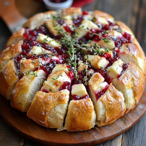 Pull-Apart Sourdough Brie and Cranberry Bread Recipe – Tasty Teresa