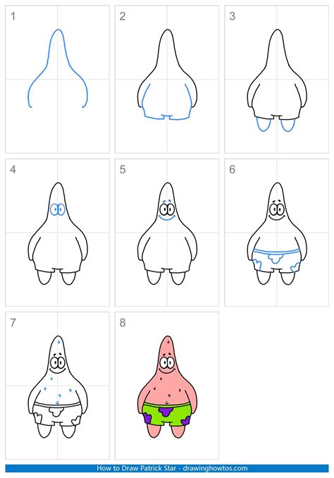 Patrick Star Drawings Step By Step How To Draw Patrick Star From
