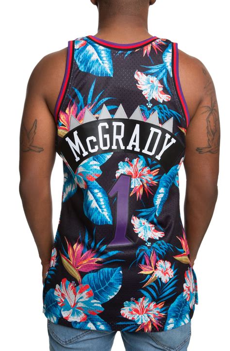 MITCHELL AND NESS RAPTORS TRACY MCGRADY FLORAL SWINGMAN JERSEY ...