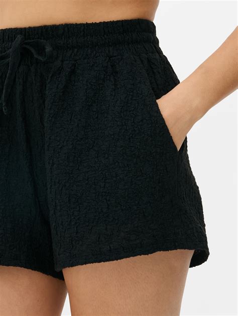 Women's Black High Waist Crinkle Shorts | Primark