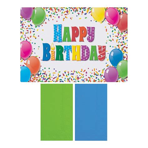 Buy Hoffmaster 856784 Happy Birthday - Placemat and Napkin Combo Pack ...