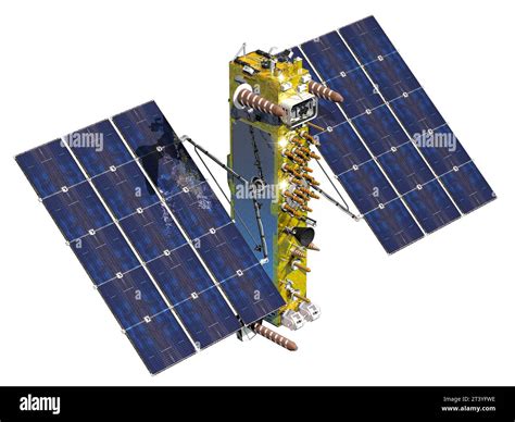 GLONASS-K2 Modern navigation space satellite isolated. 3D render Stock ...