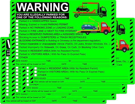 Buy Parking Violation Stickers Hard to Remove You are Illegally Parked ...