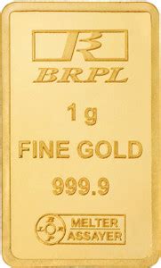 Bangalore Refinery 1g Gold Bar 24 (9999) K 1 g Gold Bar - Price History