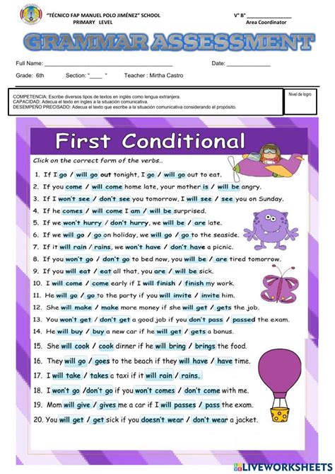 Image result for First Conditional Matching Worksheets
