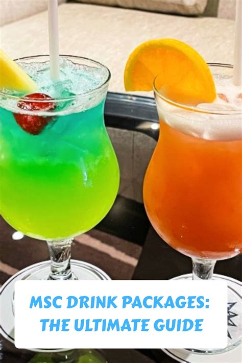 MSC Cruises Drink Packages Guide (2025) - Luxury Cruising