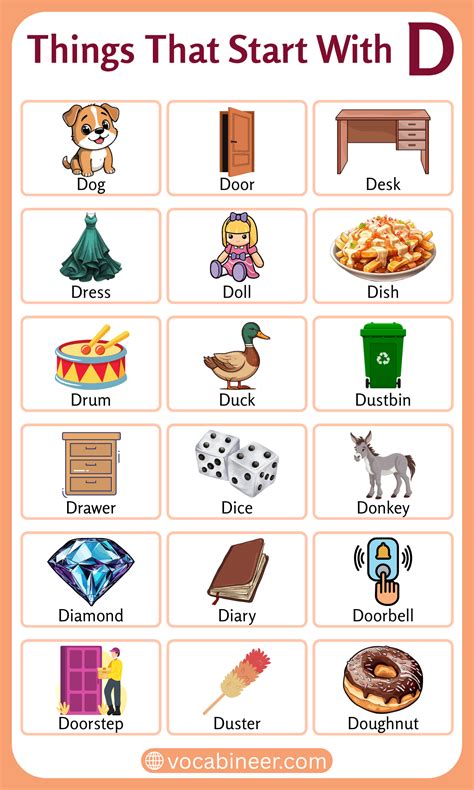 Things That Begin with Letter D | List of 200+ English Words