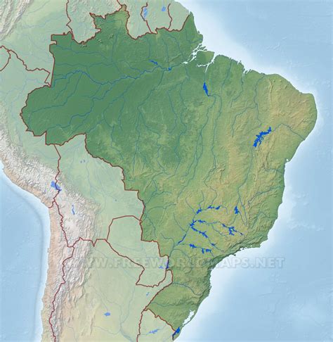 Brazil Physical Map