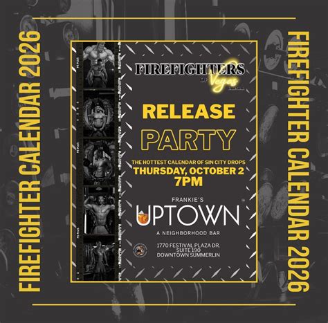 2026 Firefighter Calendar Release Party, Frankie's Uptown, Las Vegas, 2 ...