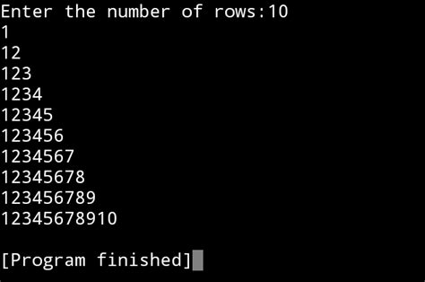 Image result for Number Triangle Pattern in Python