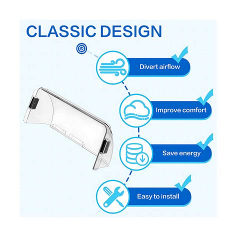 Adjustable Magnetic Air Deflector Easy Adjust Between 8-14In for Floor ...