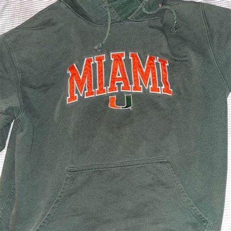 Vintage worn in University of Miami hoodie - Depop