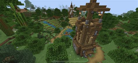 Watchtower with Tree Minecraft 的图像结果