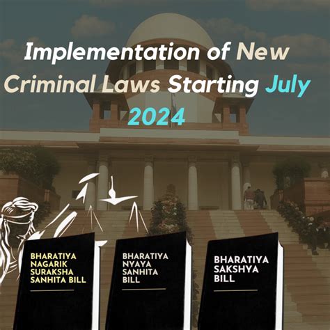 Implementation of New Criminal Laws Starting July 2024 - BareLaw